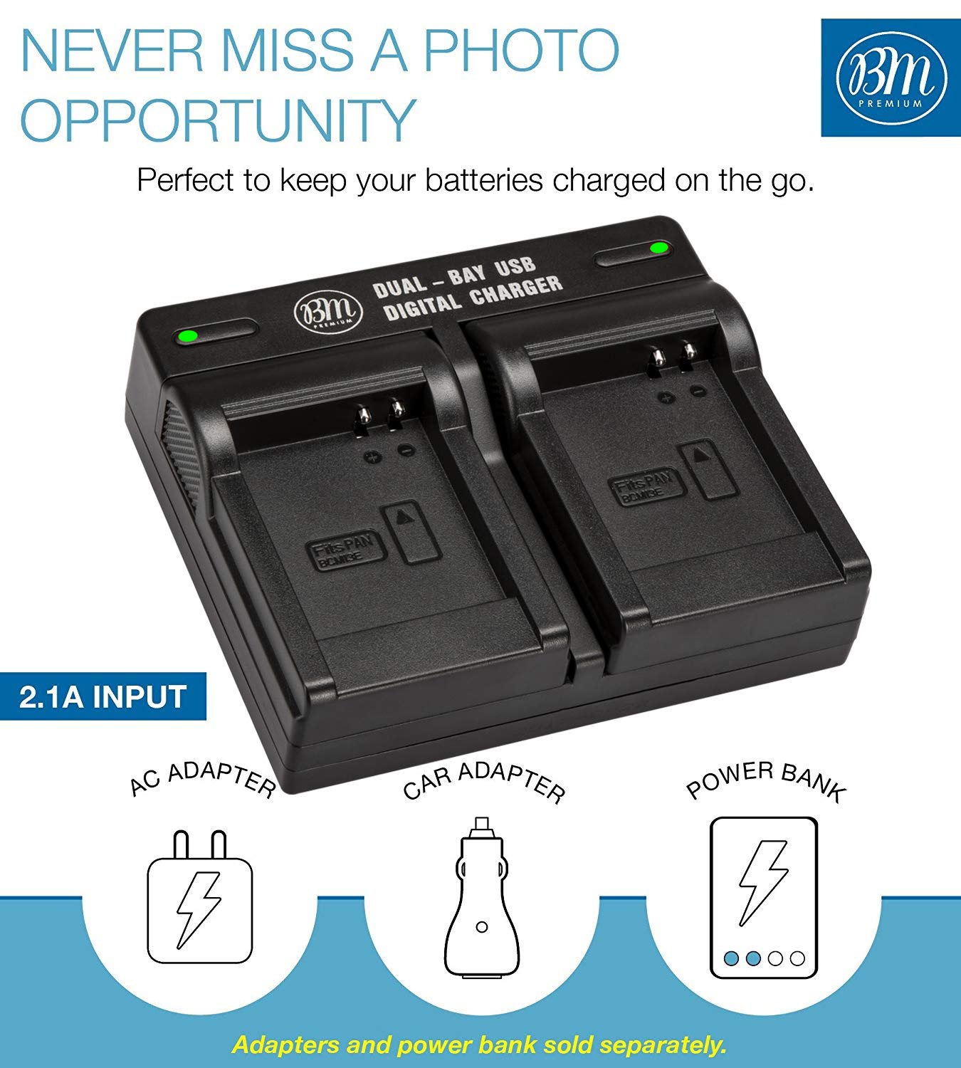 Amazon.com : BM 2 Pack of DMW-BCM13E Batteries and Dual Battery